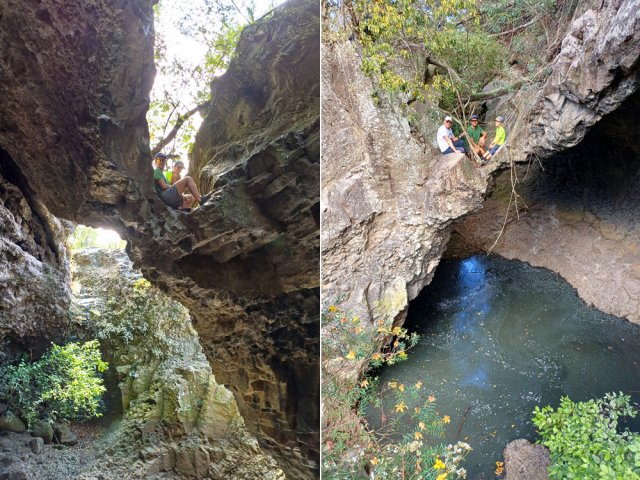 Rejoindre l'arche et attention à la glissade