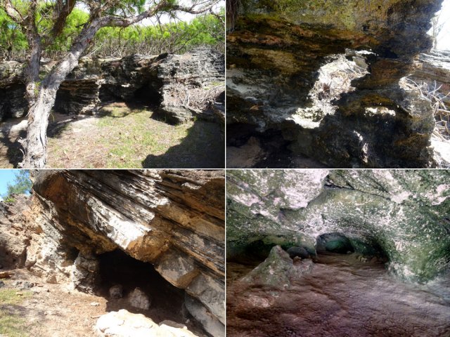 Petites falaises, arches, grottes et tunnels