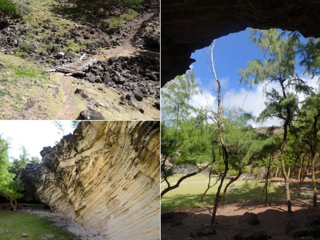 Les falaises calcaires sont usées par l'érosion
