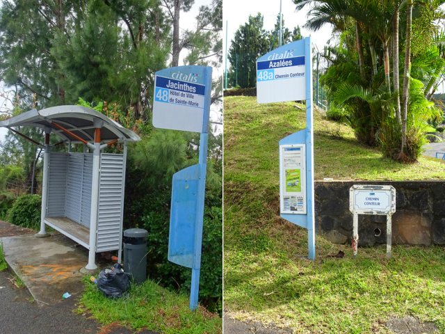 Les deux arrêts de bus si on ne veut pas utiliser de voiture